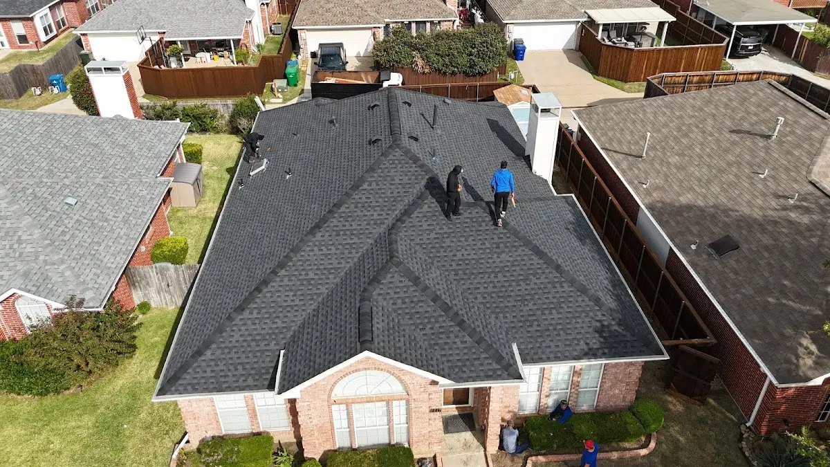 Slate & Tile Roof Repair work in progress on a Broadview Heights property